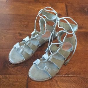 Old navy green lace up sandals